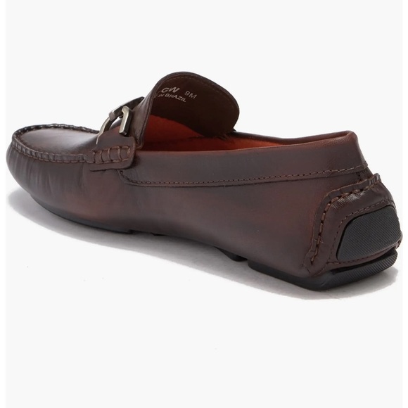Donald Pliner Victor Leather Driver Loafer Bit Hardware cognac brown size 13 main image 6